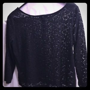 Black Lace Blouse